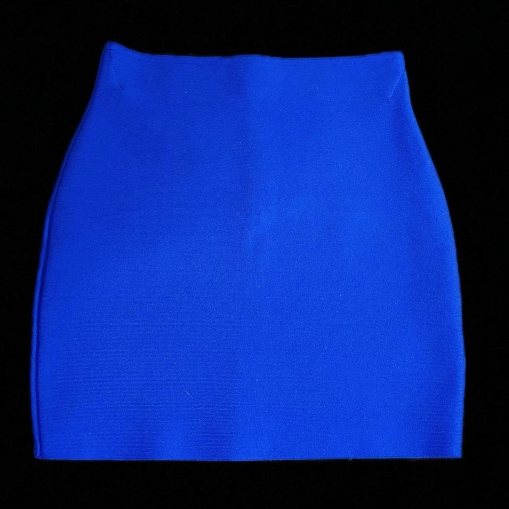 Blue Mini Pencil Skirt